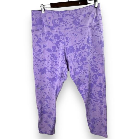 Under Armour Pants - Under Armour High Rise Purple Ankle Legging Womens 2X  Plus Size Activewear